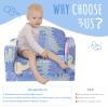 aodisman Thick Comfy Toddler Chair and Couch for Kids,2-in-1 Soft Plush Fold Out Sofa for Children,Convertible Couch to Lounger for Toddler view 3