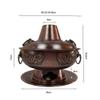 YIORYO Chinese Copper Hot Pot, Thickened Copper Single and Double Detachable Hot Pot, Mongolian Hot Pot Kitchen Utensils, Suitable for Family/Friends, Parties (Size : 30cm) view 2