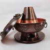 YIORYO Chinese Copper Hot Pot, Thickened Copper Single and Double Detachable Hot Pot, Mongolian Hot Pot Kitchen Utensils, Suitable for Family/Friends, Parties (Size : 30cm) view 4