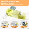 3 in 1 Cup Lid Gap Cleaning Brush Set, Multifunctional Bottle Cleaning Brush, Silicone Cup Lid Gap Cleaner, Home Kitchen Crevice Cleaning Tools (Blue) view 4