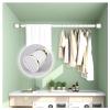 16-197 Inch Extendable Curtain Rod Tension Rod Rustproof for Hanging and Moving Shower Curtain No Drilling/Anti-Slip/Rustproof (Carbonizedcolor : White, Size : 20"-30") view 1