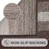 Gibelle Long Bathroom Rugs, Luxury Chenille Bath Mat, Small Non Slip Shower Rug and Bath Room Floor Mats, Machine Washable, Quick Dry Bathmat, Soft Cozy Plush Rug for Tub, 20" x 47", Brown view 3