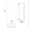 Emco Asis Pure Cabinet Module with Glass Front Door Hinge Right Flush-Mounted 730 mm Black view 4