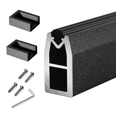 JYHHCYS Matte Black Closet Rods for Hanging Clothes, Wardrobe Bars Clothes Hanging Rod Wall Mount, Cuttable Aluminum Heavy Duty Clothes Bar Wardrobe Poles (Size : 30in/76cm)