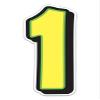 Magnetic Number 1 Sign 10" x 16" Yellow with Green Border - Pack of 1 view 1