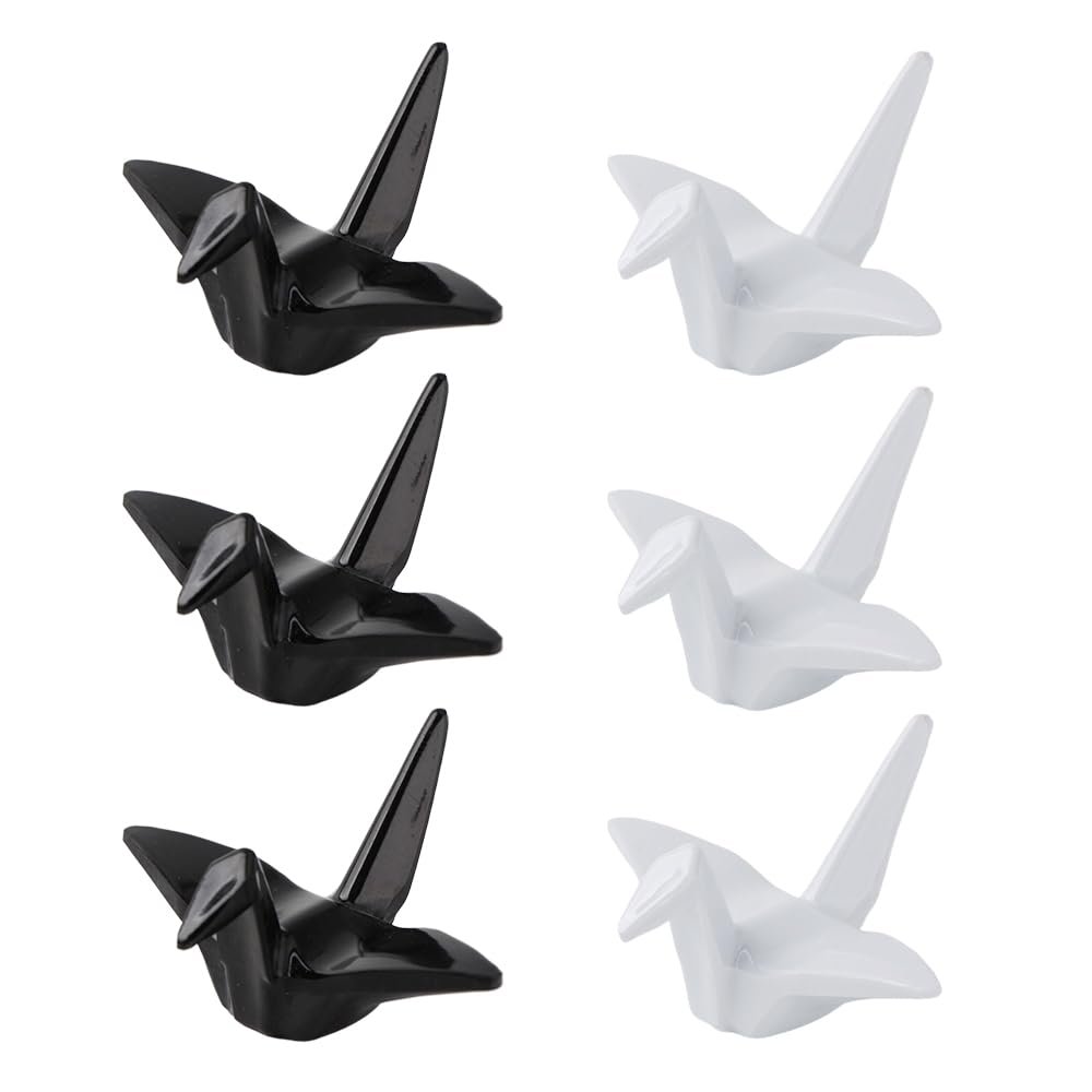 Ximimark 6 pc Swan-Shaped Melamine Chopsticks Holder - Reusable Kitchen Decoration and Organizer
