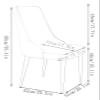 WENJIEKK Dining Chairs Artificial Microfiber Leather Dining Chairs Set of 6 Water Proof Leather Side Chair with Metal Legs for Office Lounge Dining Kitchen Bedroom (Color : Khaki, Size : Golden Leg) view 3