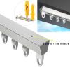 Ceiling Curtain Track Set - Ceiling Track for Curtains-Room Divider - Aluminum Ceiling Curtain Track V-Shape Curtain Rail - Curtain Track Ceiling Mount for Living Room Bedroom ( Color : Champagne , Si view 4