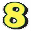 Magnetic Number 8 Sign 10" x 16" Yellow with Green Border - Pack of 3 view 1