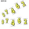 Magnetic Number 8 Sign 10" x 16" Yellow with Green Border - Pack of 3 view 3