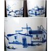 GenSDH Ancient Lotus Motif Blue and White Porcelain Flower Vase, Oriental Characteristics, Chinese Bottle Vase Hand Painted Peony Ceramic Chinese Flower Pot (F A) view 4
