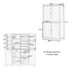71.3inch Farmhouse Kitchen Pantry, Freestanding Large Cupboard Storage Cabinet with 2 Drawers and 2 Adjustable Shelves, Wood Storage Cabinet with 8 Door Shelves for Kitchen, Dining Room (Gray-2) view 2