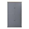 71.3inch Farmhouse Kitchen Pantry, Freestanding Large Cupboard Storage Cabinet with 2 Drawers and 2 Adjustable Shelves, Wood Storage Cabinet with 8 Door Shelves for Kitchen, Dining Room (Gray-2) view 4