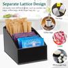 Housoutil Hotel Tea Bag Box Sugar Bag Holder Desktop Coffee Bar Organizer for Condiment Storage Hotel Supplies Coffee Station and Kitchen Use view 2