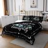 Erosebridal Happy Camping Coverlet King Size RV Camper Bedding Set, Psychedelic Galaxy Bedspread Set Rustic Farmhouse Quilt Set, Travel Trailer Car Bed Set Black Camper Accessories view 2