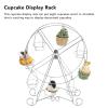 Cupcake Stand, Cupcake Holder, Cupcake Display Rack, Ferris Wheel Cupcake Holder, Cupcake Display Rack Iron Rotatable Eight Cupcakes Wheel Cupcake Stand for DIY Birthday Party view 3