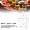 Cupcake Stand, Cupcake Holder, Cupcake Display Rack, Ferris Wheel Cupcake Holder, Cupcake Display Rack Iron Rotatable Eight Cupcakes Wheel Cupcake Stand for DIY Birthday Party view 4