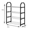 CHEOTIME Shoe Rack for Closet, Shoe Storage Rack Shoe Rack Simple Multi Tier Plastic Stainless Steel Easy Installation Sturdy Shoe Storage Shelf for Home Dormitories view 3