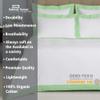 Hotel Luxury 3pc Dual Tone Duvet Cover Set-800 Thread Count Organic Cotton Premium Bedding Collection Twin Size 68 x 86 Inches Machine Washable (White & Sage Green) view 2