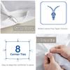 Hotel Luxury 3pc Dual Tone Duvet Cover Set-800 Thread Count Organic Cotton Premium Bedding Collection Twin Size 68 x 86 Inches Machine Washable (White & Sage Green) view 4