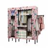 Creative Bedroom Wardrobe,Stable Metal Hanging Rails Fabric Wardrobe Modern Simple Clothes Storage Organizer External Clothes Rail(Size:175 * 103 * 45CM) (175 * 145 * 45CM) view 1