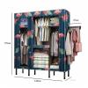 Creative Bedroom Wardrobe,Stable Metal Hanging Rails Fabric Wardrobe Modern Simple Clothes Storage Organizer External Clothes Rail(Size:175 * 103 * 45CM) (175 * 145 * 45CM) view 2