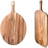 BILL.F Wood Cutting Board for Kitchen Set of 2 Cutting Board Wood with Handle for Meat,Cheese Board,Vegetables, Bread,Charcuterie - Decorative Wooden Serving Board for Kitchen and Dining Room view 1