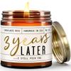 3 Year Anniversary Gift for Her - '3 Year Later' Candle, w/Sandalwood Rose - infused w/Essential Oils I 3rd Anniversary Gifts for Wife I 3 Year Wedding Anniversary Gifts I 50Hr Burn I USA Made view 1
