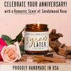 3 Year Anniversary Gift for Her - '3 Year Later' Candle, w/Sandalwood Rose - infused w/Essential Oils I 3rd Anniversary Gifts for Wife I 3 Year Wedding Anniversary Gifts I 50Hr Burn I USA Made view 3