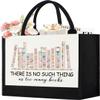 GevGuxLuo Canvas Tote Bag for Women, Cute Book Lover Gifts for Women, Book Lover Gifts Aesthetic Tote Bag Reusable Bag, Birthday Christmas Gift Bookish Gift for Reader Librarian Who Loves Books view 1