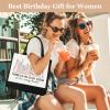 GevGuxLuo Canvas Tote Bag for Women, Cute Book Lover Gifts for Women, Book Lover Gifts Aesthetic Tote Bag Reusable Bag, Birthday Christmas Gift Bookish Gift for Reader Librarian Who Loves Books view 3