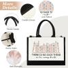GevGuxLuo Canvas Tote Bag for Women, Cute Book Lover Gifts for Women, Book Lover Gifts Aesthetic Tote Bag Reusable Bag, Birthday Christmas Gift Bookish Gift for Reader Librarian Who Loves Books view 4