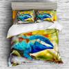 Boasorte Personal Lizard Prints Duvet Cover Set | Wildlife Reptile Tropical Rainforest Lizard Design Bedding Set | with Soft Duvet Cover+2 Pillow Shams(3pcs) or Sheet (4pcs) (A,Queen-3PCS) view 2
