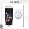Patriotic Grim Reaper Car Cup Coffee Travel Mug Stainless Steel Straw Travel Tumbler Vacuum Insulated Keep Cold view 4