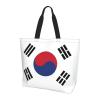 YSBYEIU Cute South Korea Flag Tote Bag For Women Men Gifts Large Reusable Shopping Bags for Beach, Travel,Gym,Yoga view 2