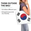 YSBYEIU Cute South Korea Flag Tote Bag For Women Men Gifts Large Reusable Shopping Bags for Beach, Travel,Gym,Yoga view 3