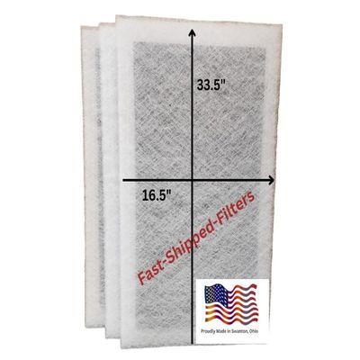 Fast-Shipped-Filters 3 Pack 18x36 Replacement Filter Pads Compatible with Dynamic Air Cleaner 18x36 Refill White