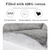 Velvet Bed Headboard Cover for Queen Twin Full King Size, Quilted Bed Headboard Slipcover Thicken Dustproof Headboard Padding Protector Cover (Pink,190cm(75")) view 3