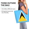 YSBYEIU Cute St Lucia Flag Tote Bag For Women Men Gifts Large Reusable Shopping Bags for Beach, Travel,Gym,Yoga view 2