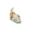 Polmedia Polish Pottery Cat Figurine - Starburst Blooms Pattern Handmade in Boleslawiec Poland by Ceramika Bona + Certificate of Authenticity view 2