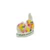 Polmedia Polish Pottery Cat Figurine - Starburst Blooms Pattern Handmade in Boleslawiec Poland by Ceramika Bona + Certificate of Authenticity view 3