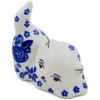 Polmedia Polish Pottery Cat Figurine - Cobalt Dreams Pattern Handmade in Boleslawiec Poland by Ceramika Bona + Certificate of Authenticity view 2