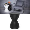 HomeLoft Basics Hourglass Shape Stool, PP Fashionable End Table Hourglass Stool Round Smooth Surface for Home Use (Black) view 4