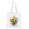 Oyachic Canvas Tote Bag with Inner Pocket & Zipper Aesthetic Sunflower Butterfly Tote Bag for Women Reusable Shopping Bag for Grocery Beach Travel Pouch view 1