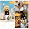 Oyachic Canvas Tote Bag with Inner Pocket & Zipper Aesthetic Sunflower Butterfly Tote Bag for Women Reusable Shopping Bag for Grocery Beach Travel Pouch view 4