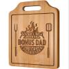 AceThrills Bonus Dad Gifts, Bonus Dad Christmas Gift for Birthday, Fathers Day - Engraved Bamboo Cutting Board 12.3"L x 8.7"W x 0.4"Th view 1
