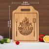 AceThrills Bonus Dad Gifts, Bonus Dad Christmas Gift for Birthday, Fathers Day - Engraved Bamboo Cutting Board 12.3"L x 8.7"W x 0.4"Th view 2