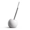 DUJEFF Ceramic Dome Toilet Brush & Holder Modern Freestanding White Compact Toilet Bowl Scrubber, Toilet Brush Holder Bathroom Decor view 1