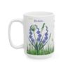 August Birth Flowers - Poppies and Gladiolus Flower Mug (11oz, 15oz), Birth Month Flower Gifts for Women, Floral Mug for August Birthday (August's Flowers, 15oz) view 4