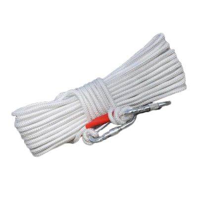 JUSHZ Retractable Washing Line Rope Clotheslines Clothesline Clothes Line for Outdoors Clothes Lines for Outside Strong Thick Drying The Quilt Nylon Rope Steel Wire Core Thick 6mm (6mmX15m,White)